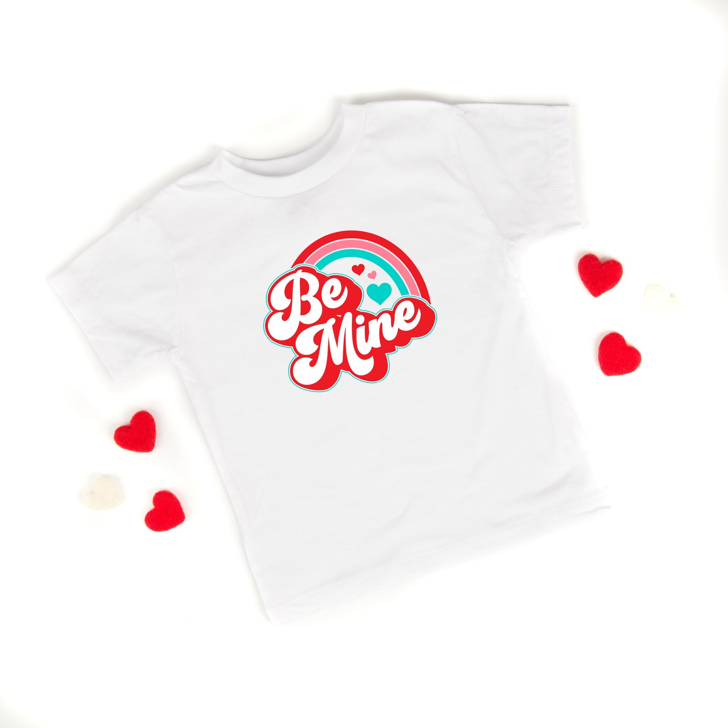 Be Mine Rainbow | Toddler Short Sleeve Crew Neck