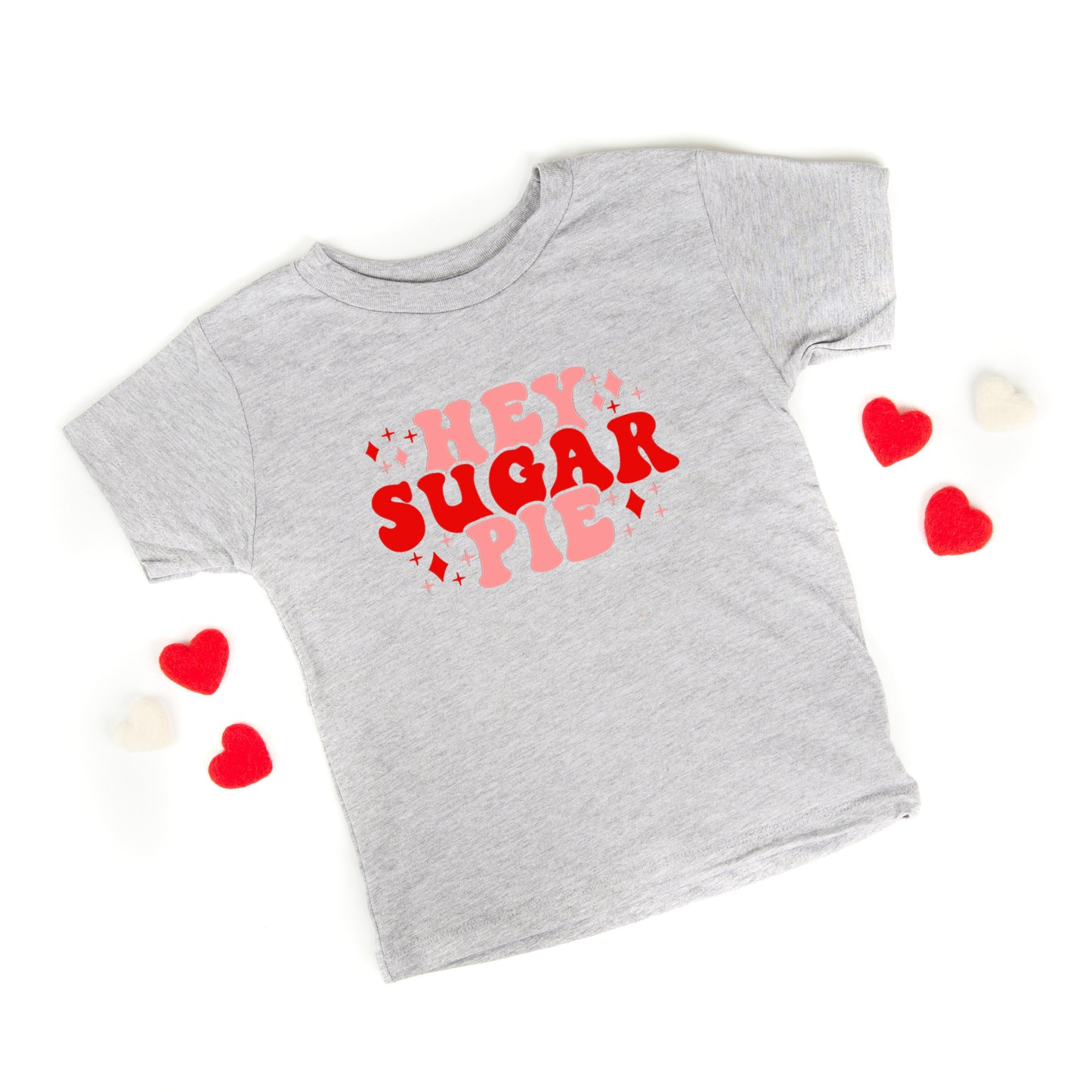 Hey Sugar Pie Stars | Toddler Short Sleeve Crew Neck