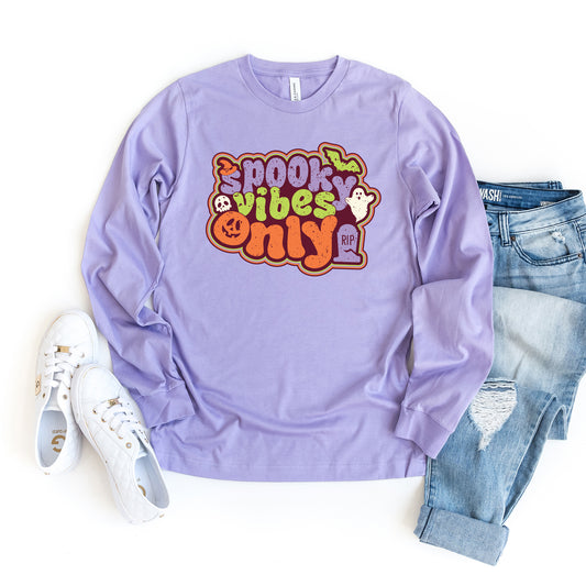 Spooky Vibes Only Retro  | Long Sleeve Crew Neck