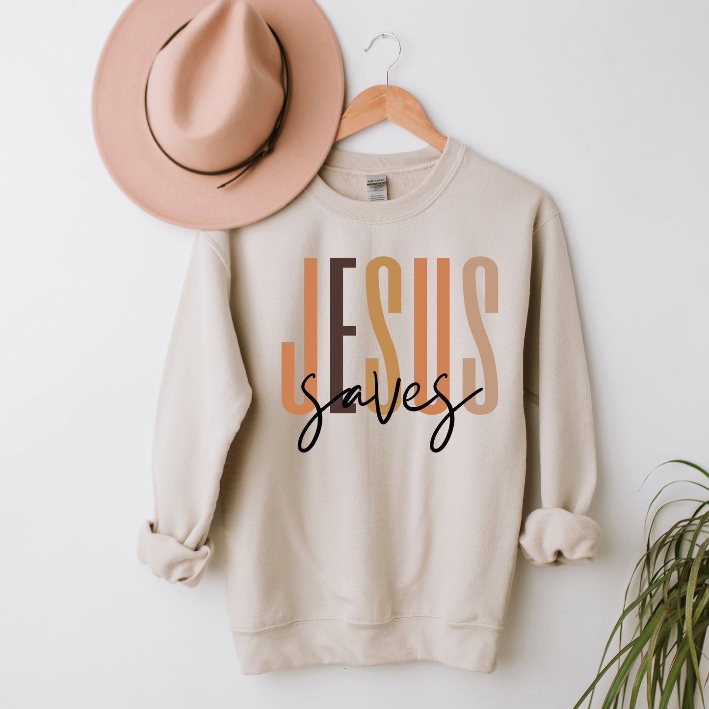 Jesus Saves Cursive | Sweatshirt