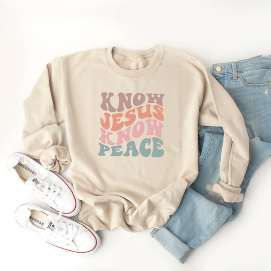 Know Jesus Know Peace Wavy | Sweatshirt