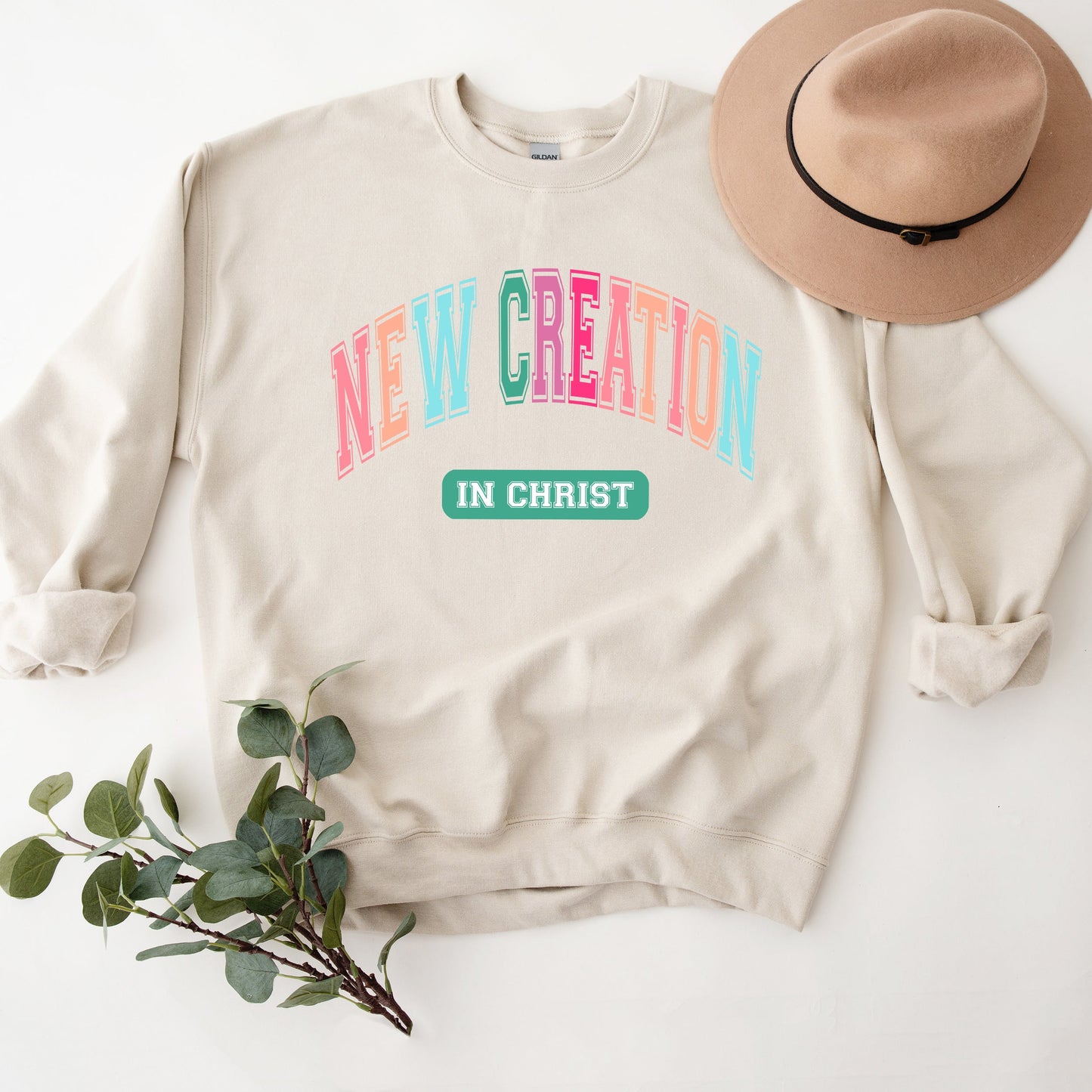 New Creation In Christ Colorful | Graphic Sweatshirt
