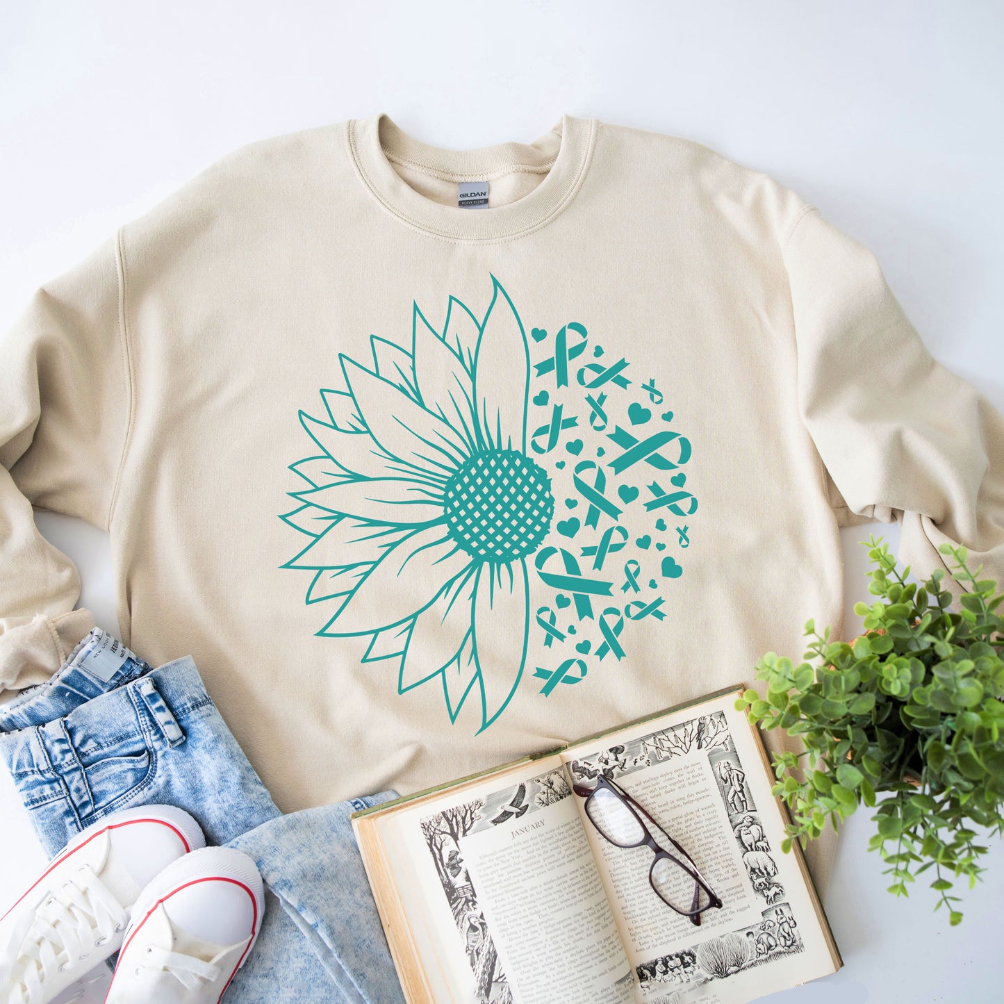 Sunflower Breast Cancer | Sweatshirt