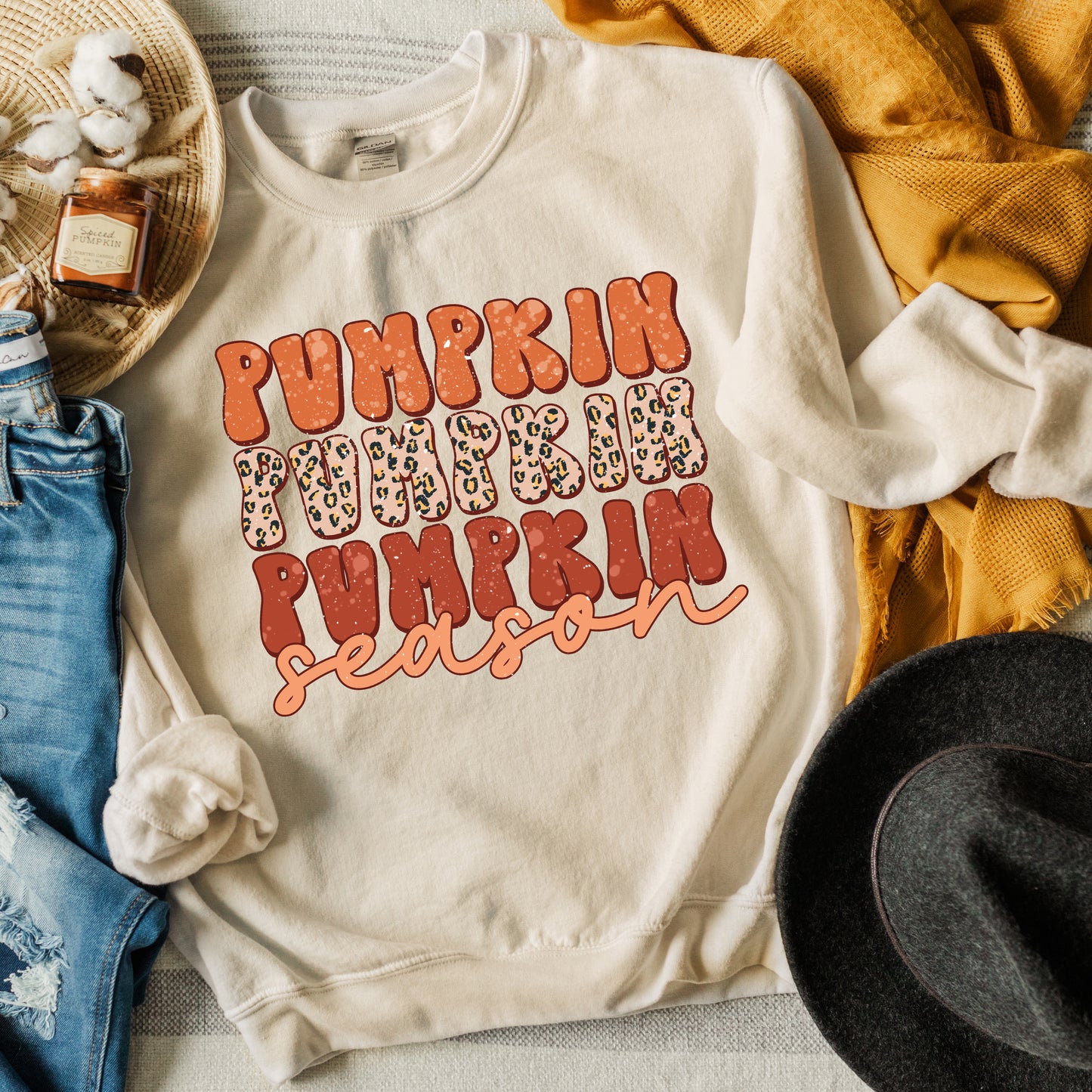 Pumpkin Season Leopard | Sweatshirt