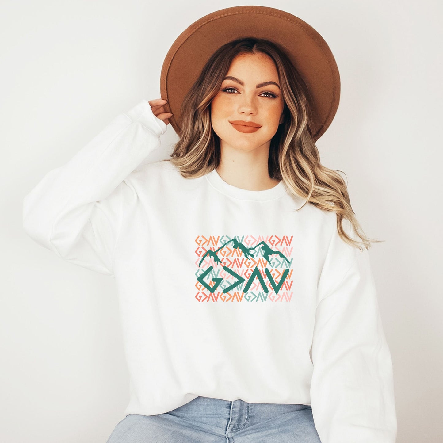 God Is Greater Mountains | Sweatshirt