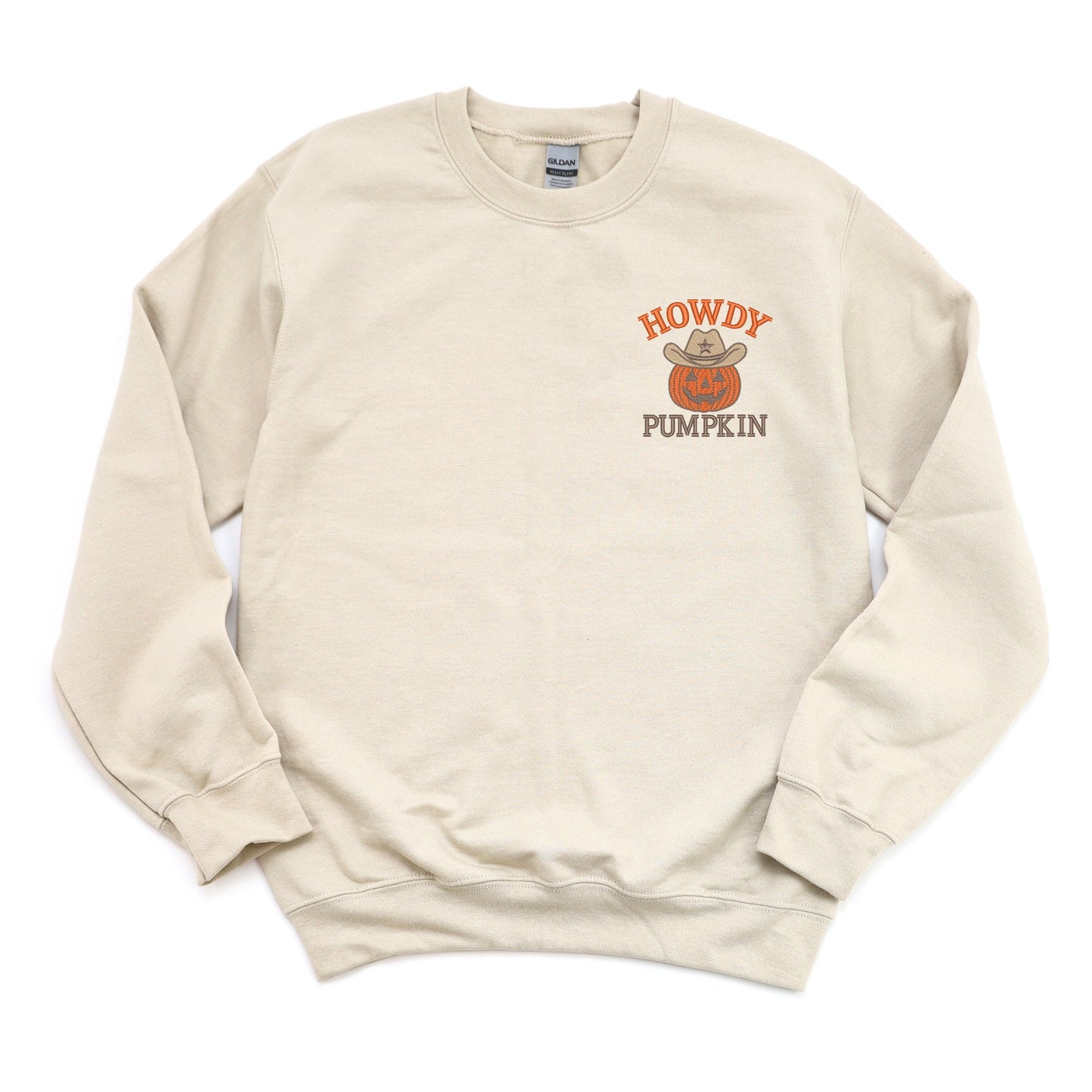 Embroidered Howdy Pumpkin -  Women's Sweatshirt