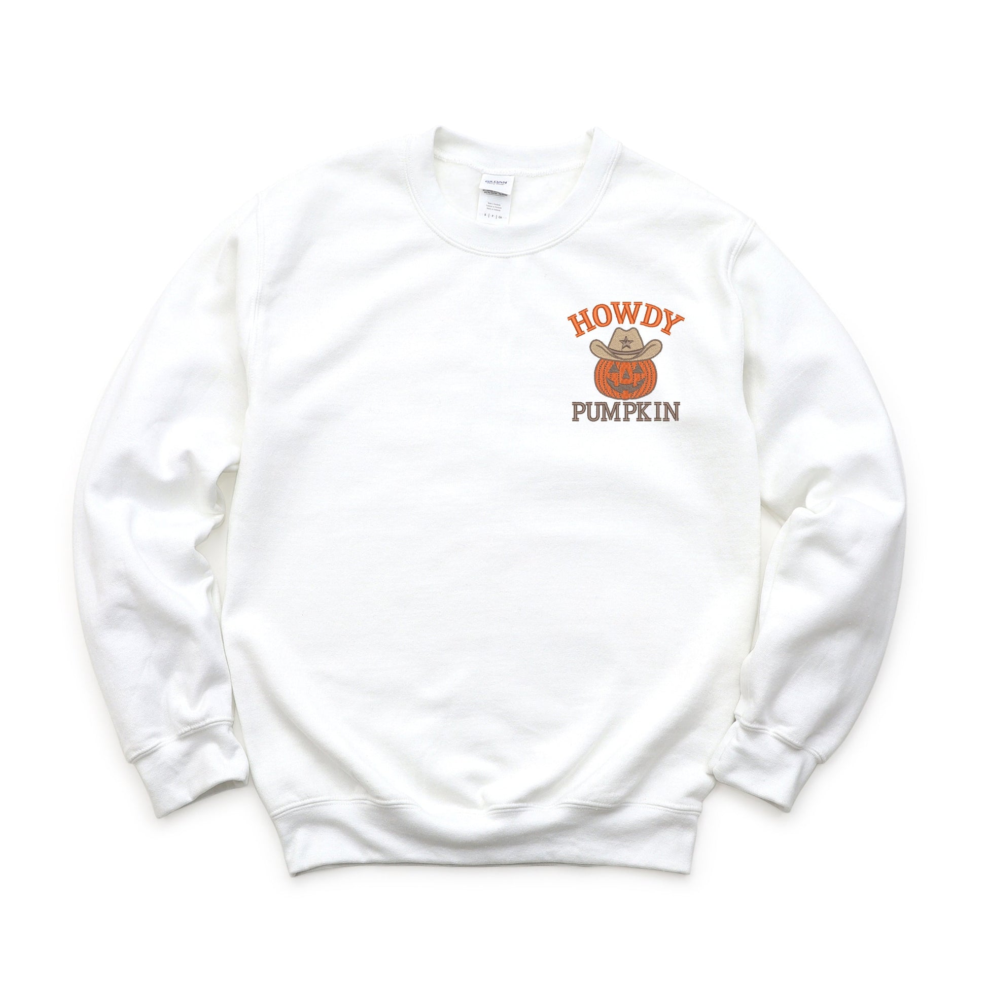 Embroidered Howdy Pumpkin -  Women's Sweatshirt
