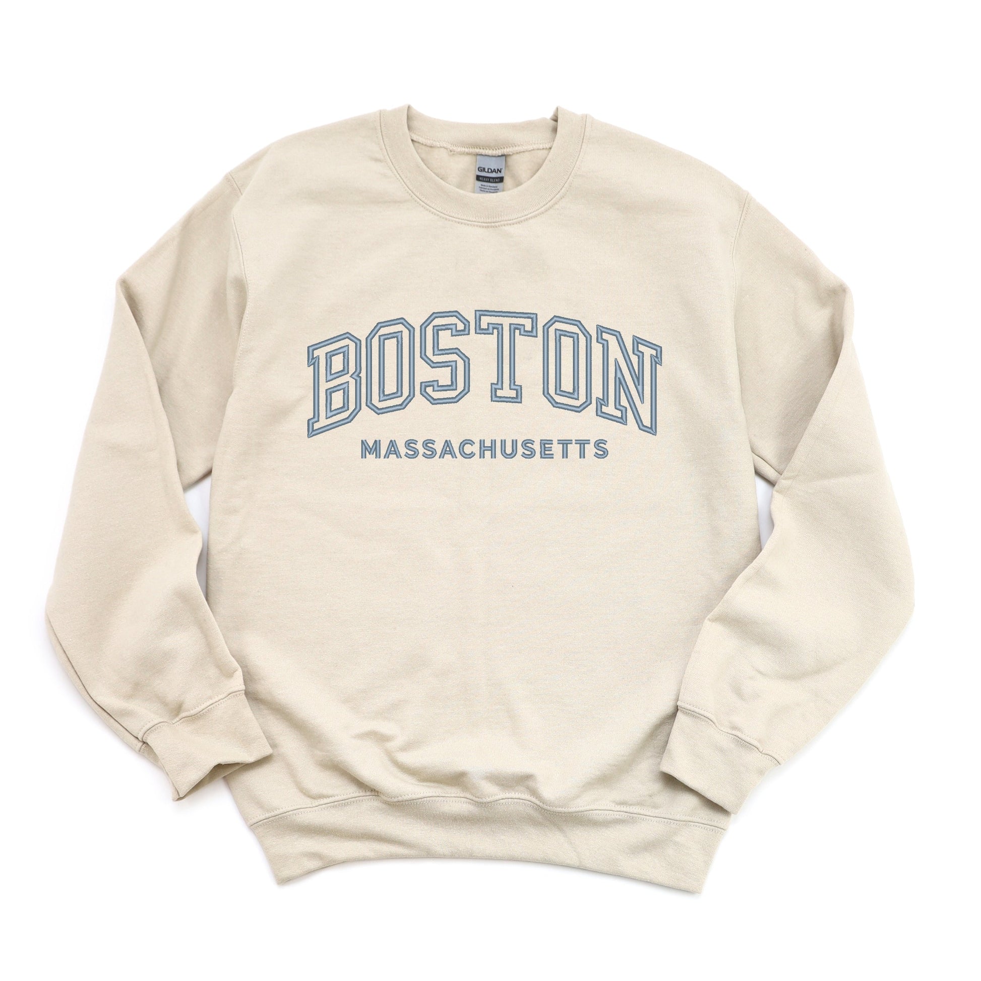 Embroidered Boston Massachusetts -  Womens Graphic Sweatshirt
