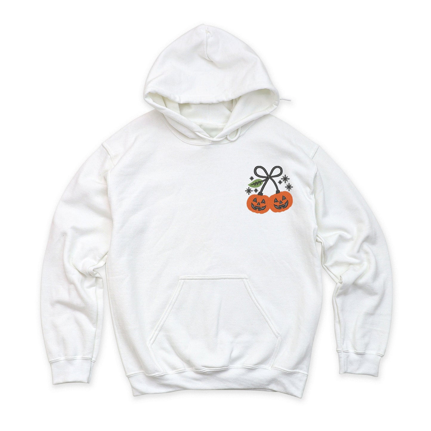 Embroidered Pumpkin Bow - Women's Hoodie
