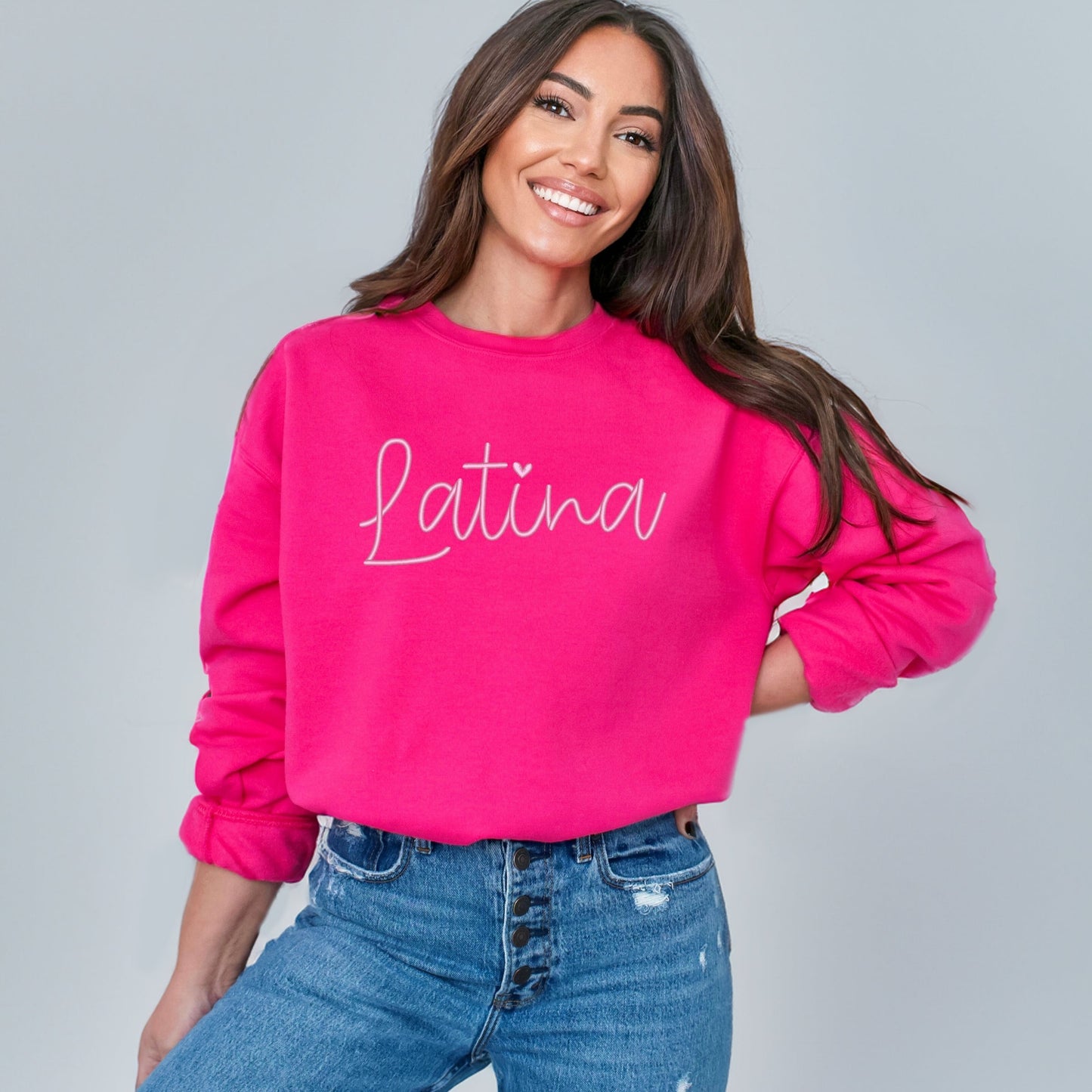 Embroidered Latina Cursive - Women's Graphic Sweatshirt