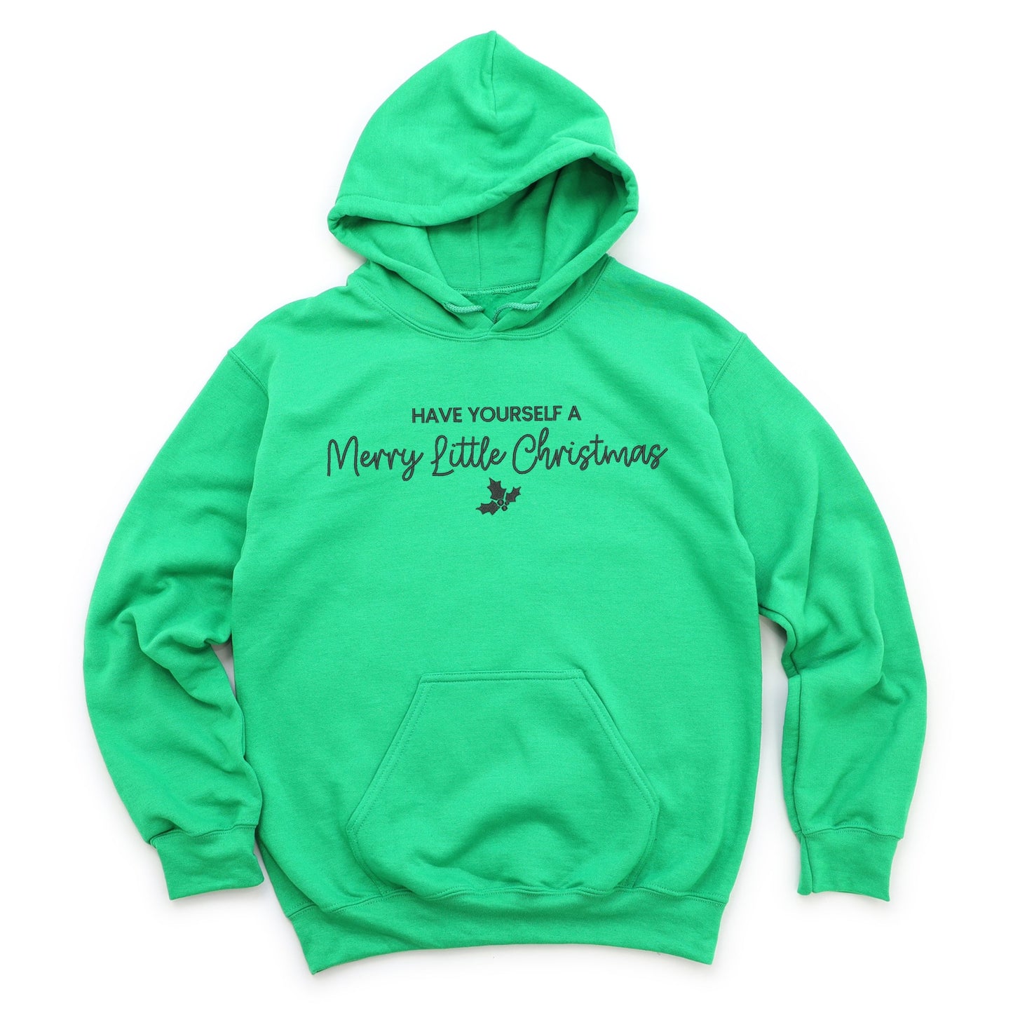 Embroidered Merry Little Christmas - Women's Graphic Hoodie
