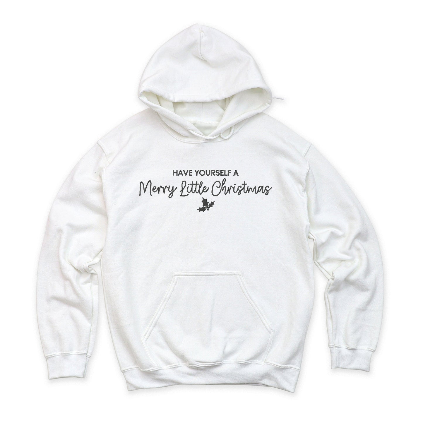 Embroidered Merry Little Christmas - Women's Graphic Hoodie