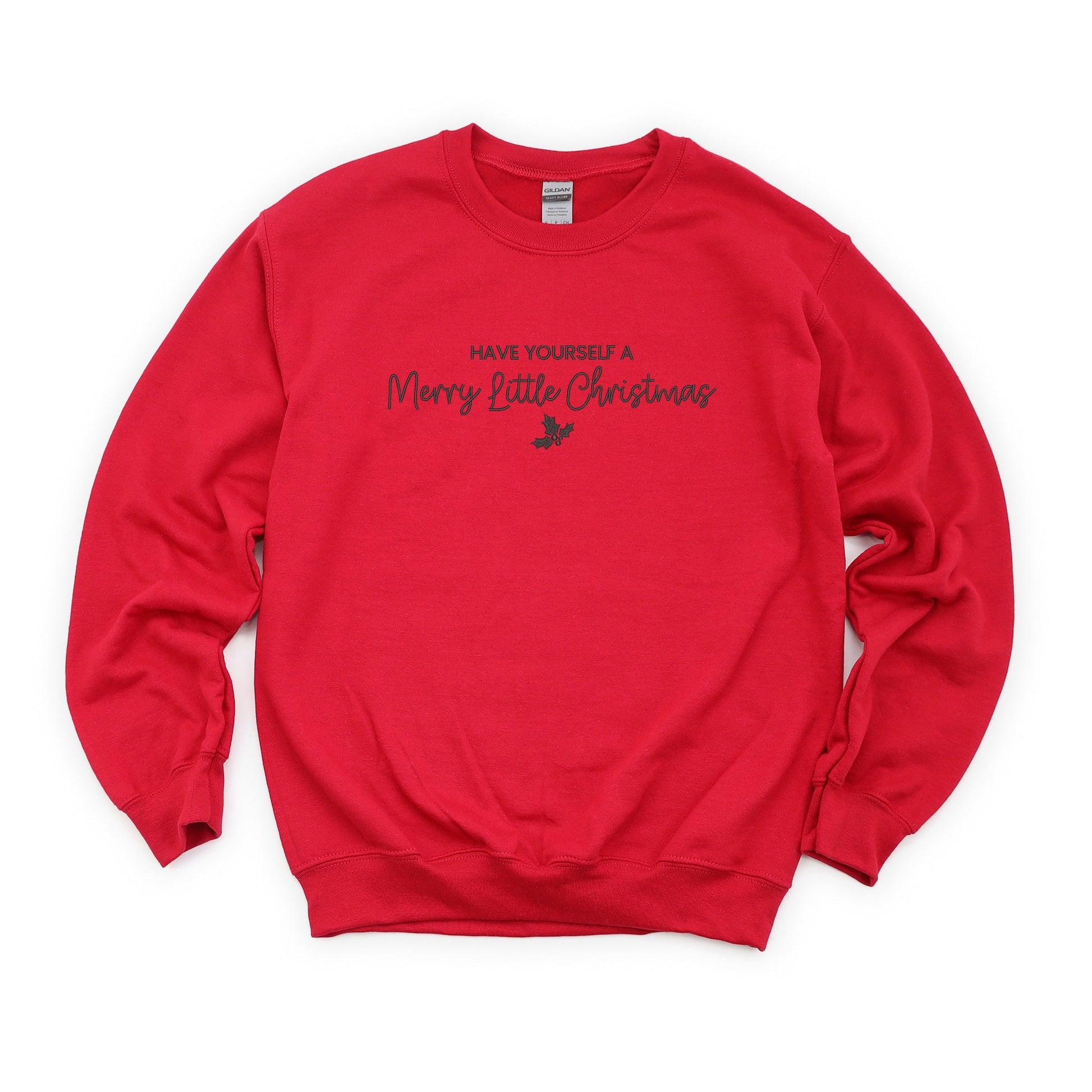 Embroidered Merry Little Christmas - Women's Graphic Sweatshirt