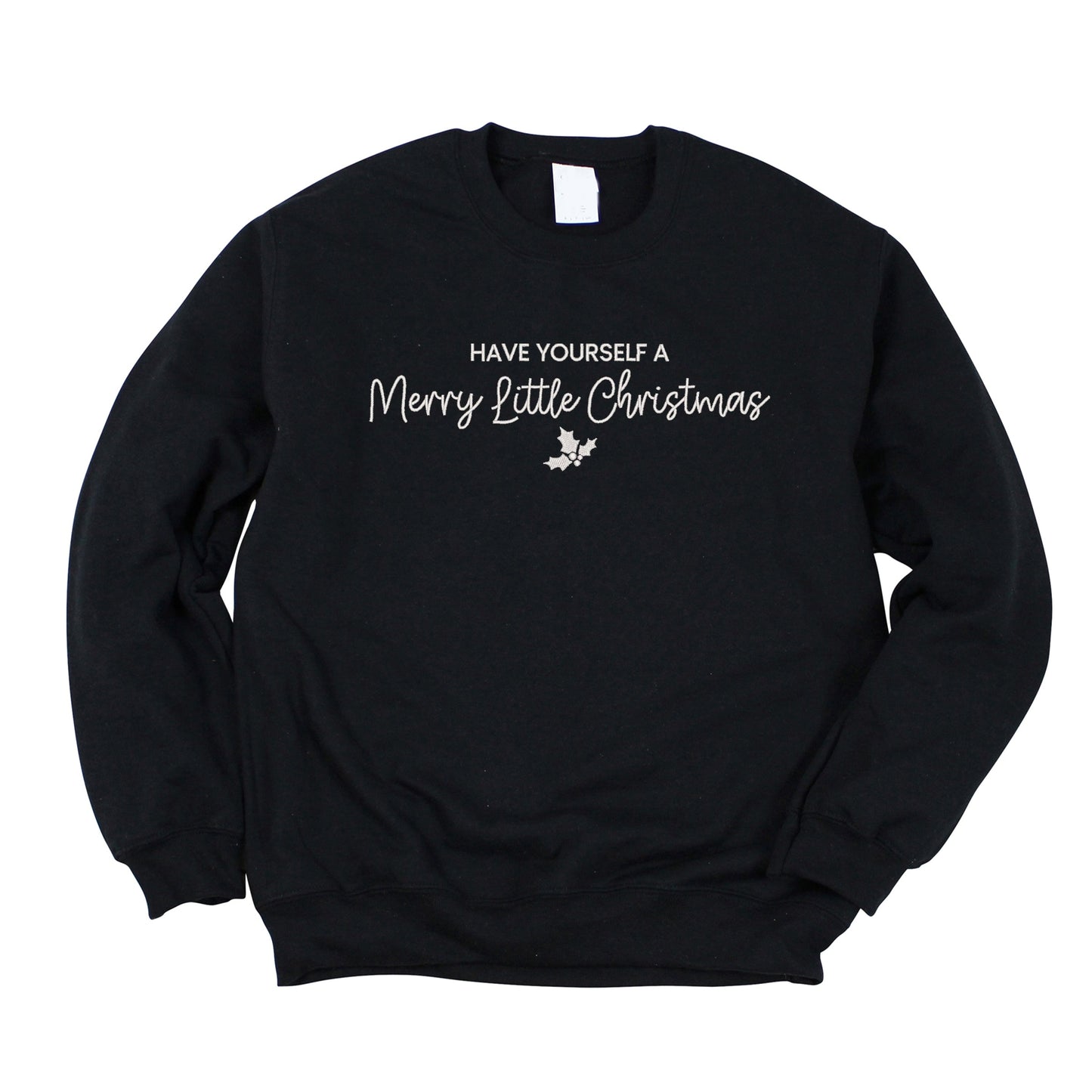 Embroidered Merry Little Christmas - Women's Graphic Sweatshirt