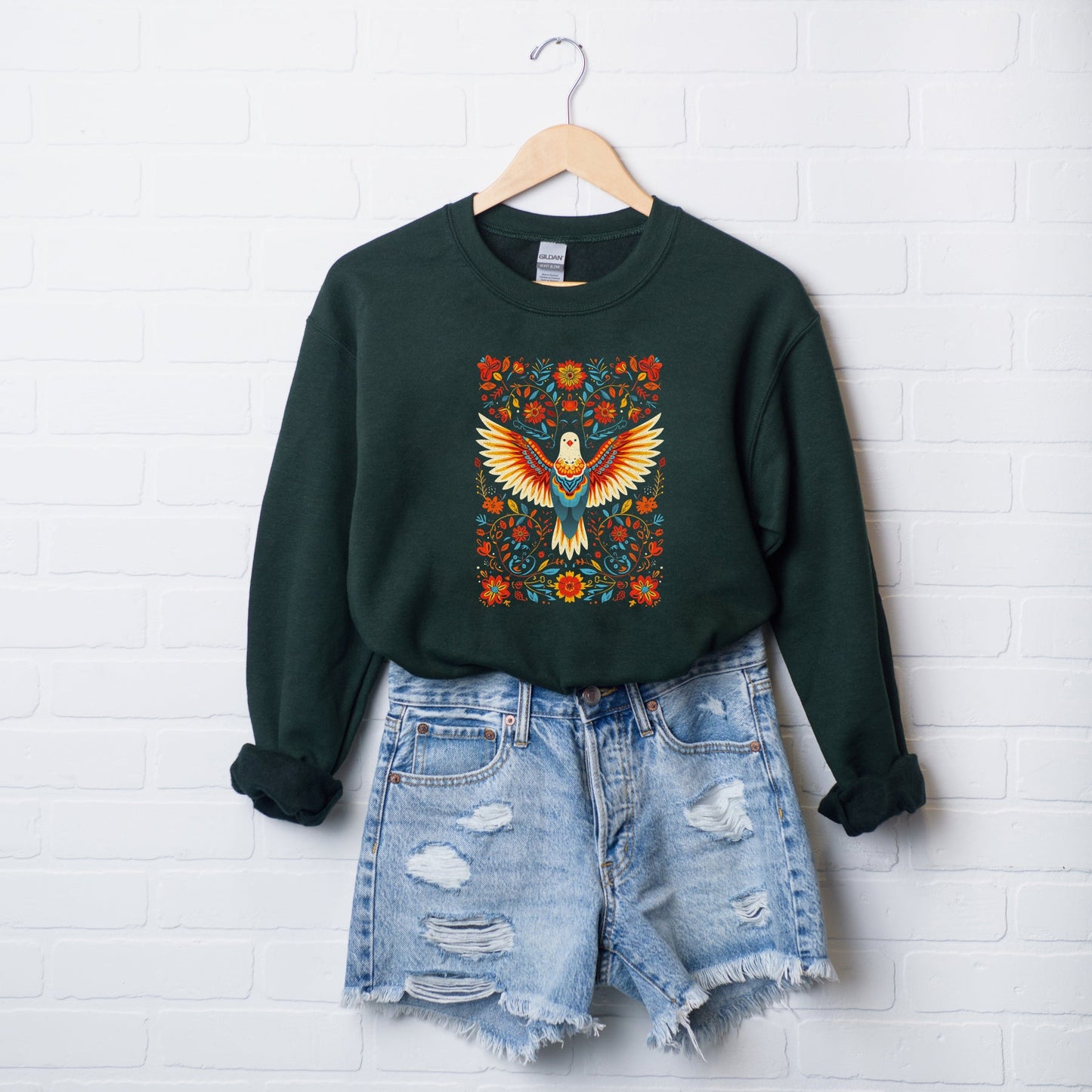 Holy Spirit Dove Floral| Graphic Sweatshirt