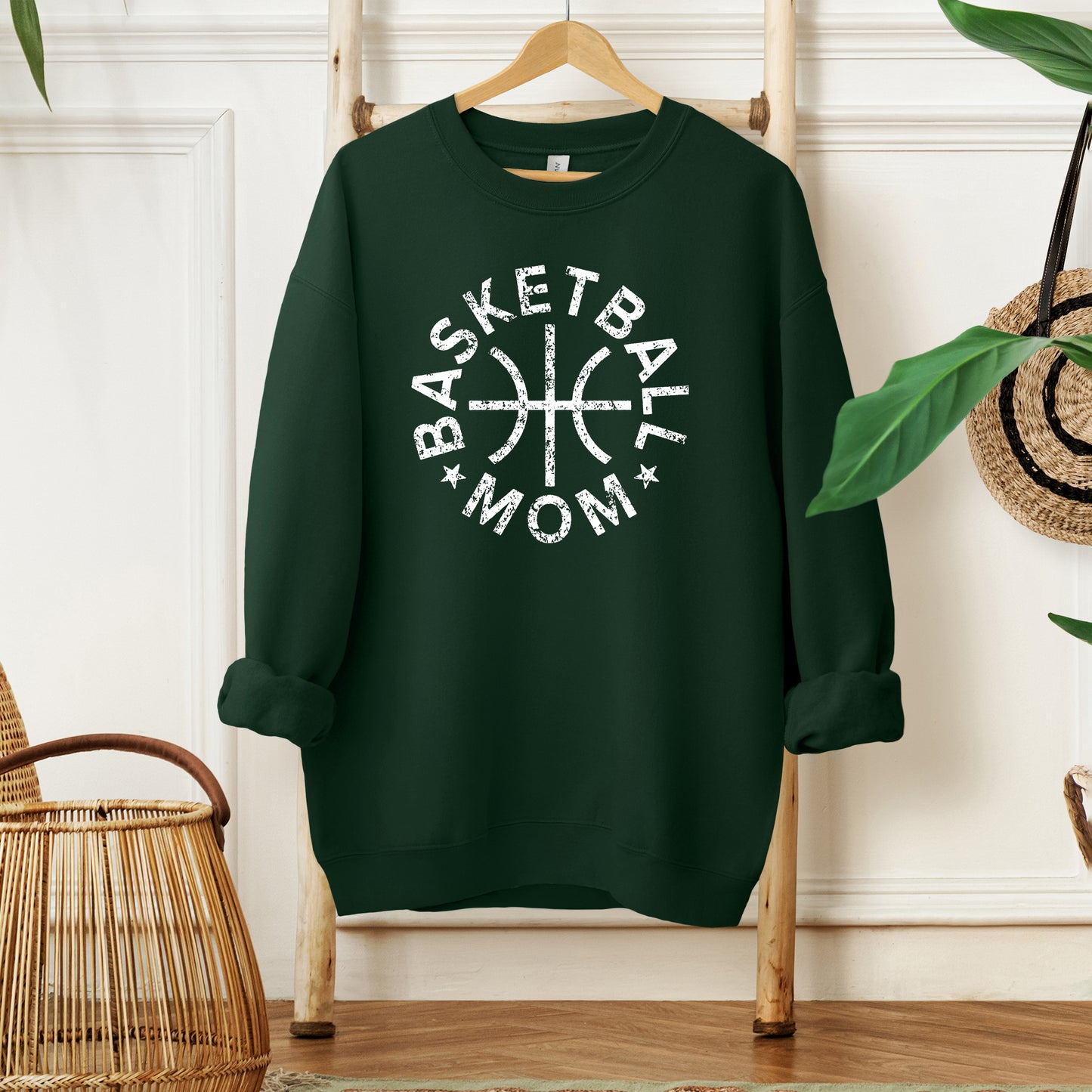 Basketball Mom Distressed | Sweatshirt