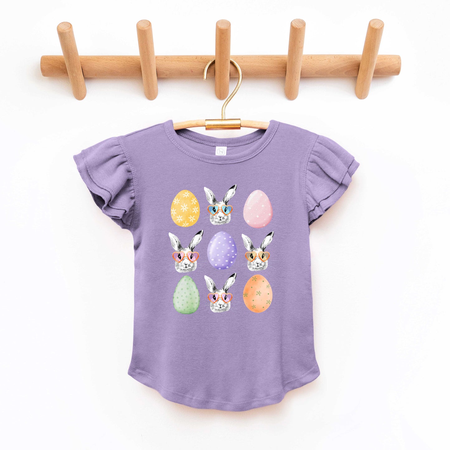 Bunny Egg Easter Chart | Toddler Flutter Sleeve Crew Neck