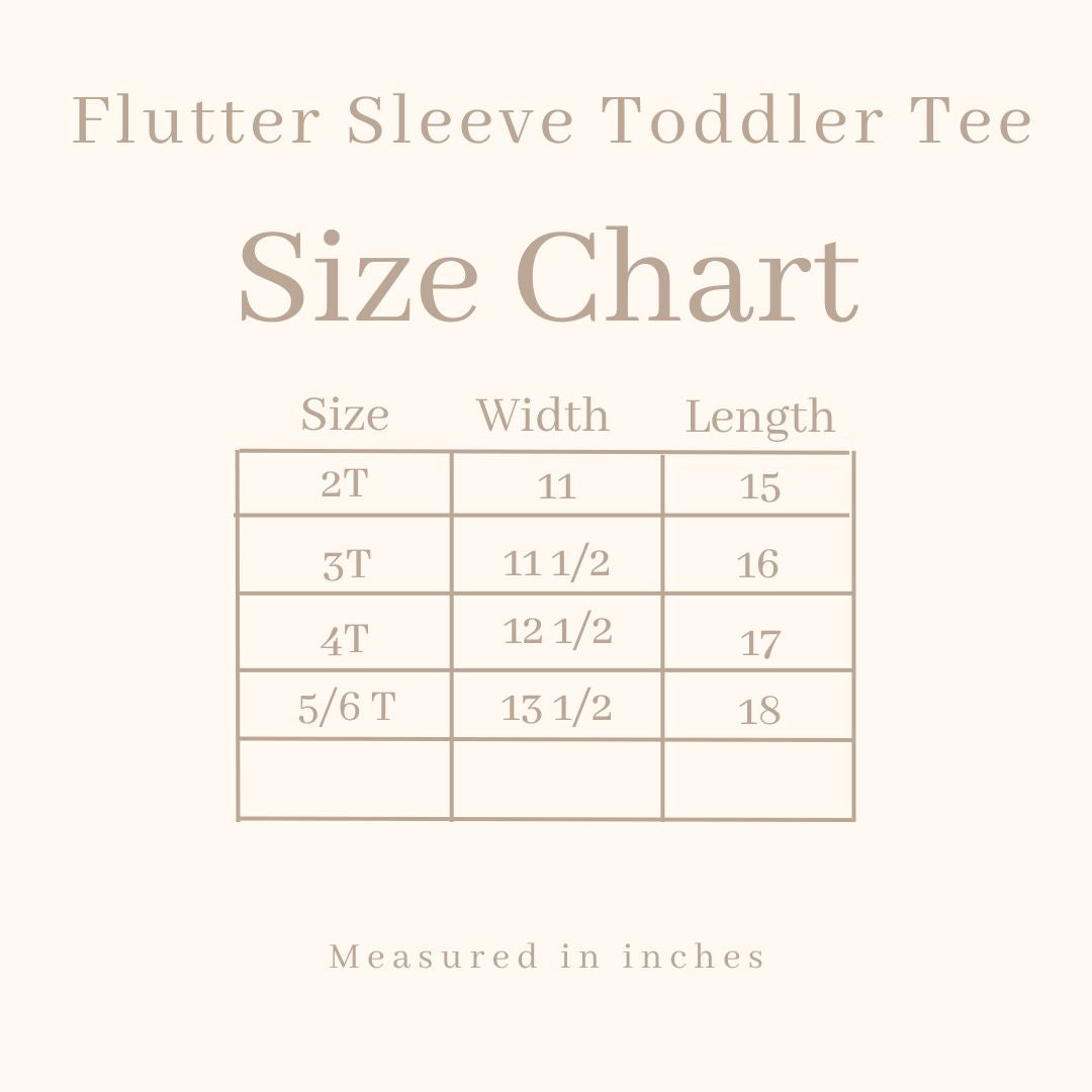One Groovy Chick | Toddler Flutter Sleeve Crew Neck