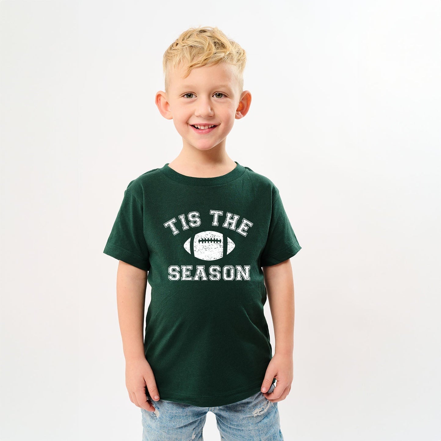 Tis The Season Football | Youth Graphic Short Sleeve Tee