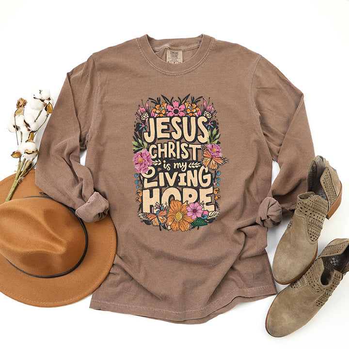 Jesus Is My Hope | Garment Dyed Long Sleeve