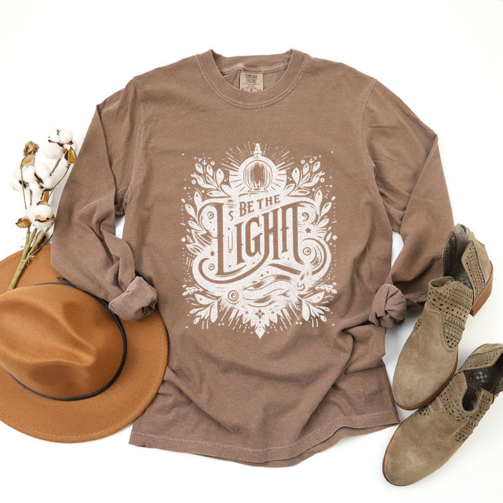 Be The Light Script | Garment Dyed Long Sleeve