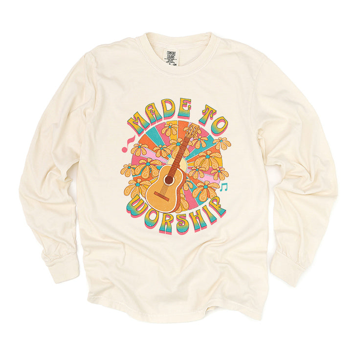 Made To Worship Guitar | Garment Dyed Long Sleeve
