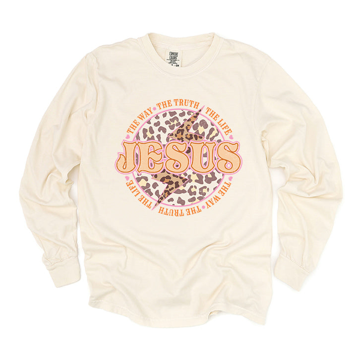 Jesus Leopard | Garment Dyed Long Sleeve
