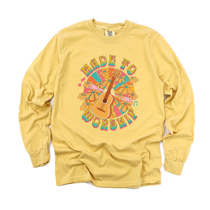 Made To Worship Guitar | Garment Dyed Long Sleeve