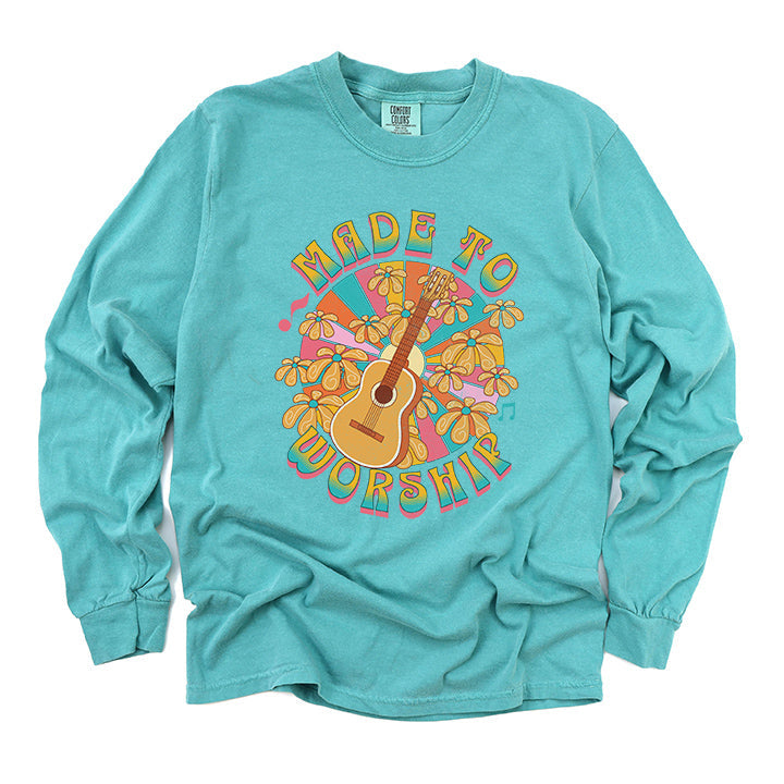 Made To Worship Guitar | Garment Dyed Long Sleeve