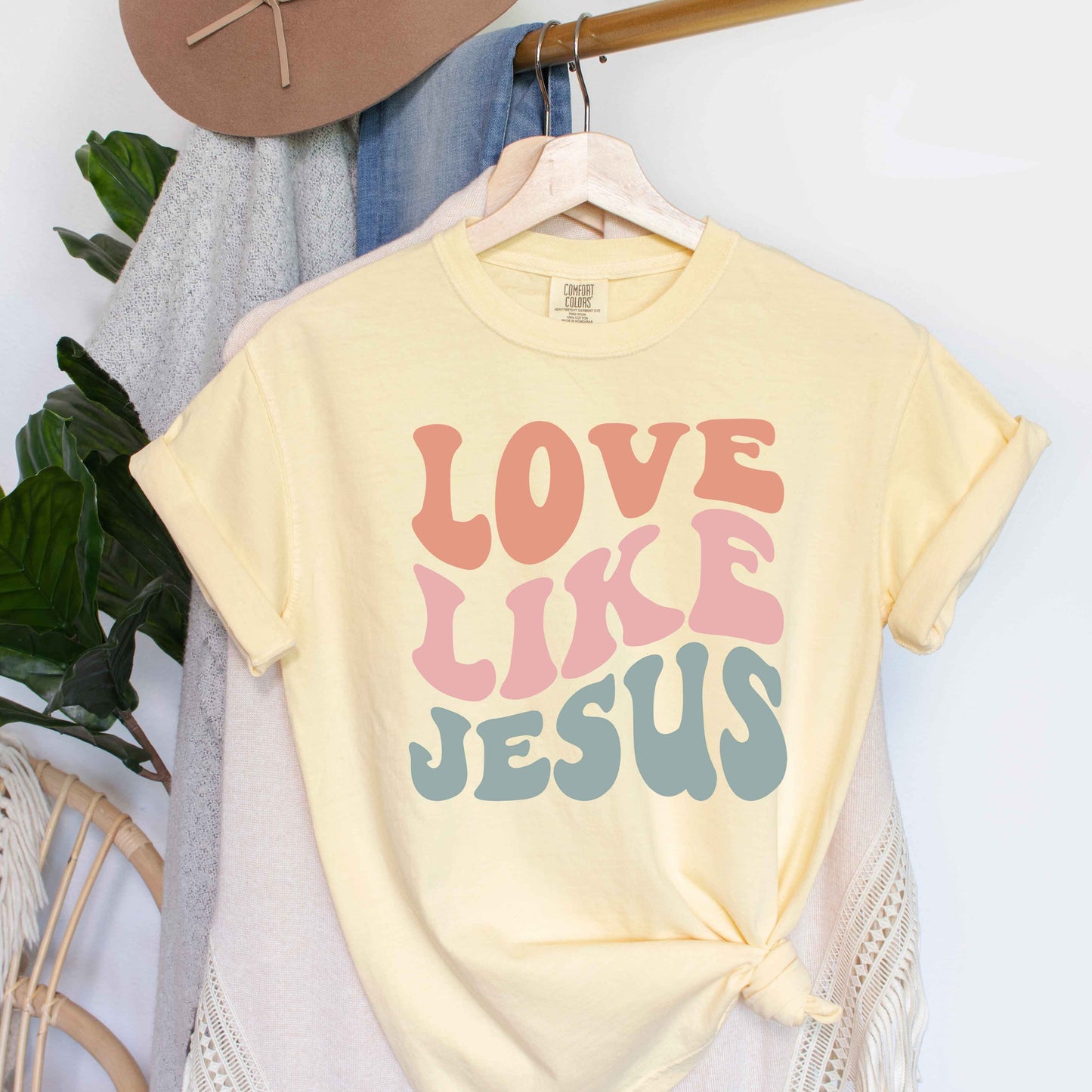 Love Like Jesus Wavy | Garment Dyed Tee