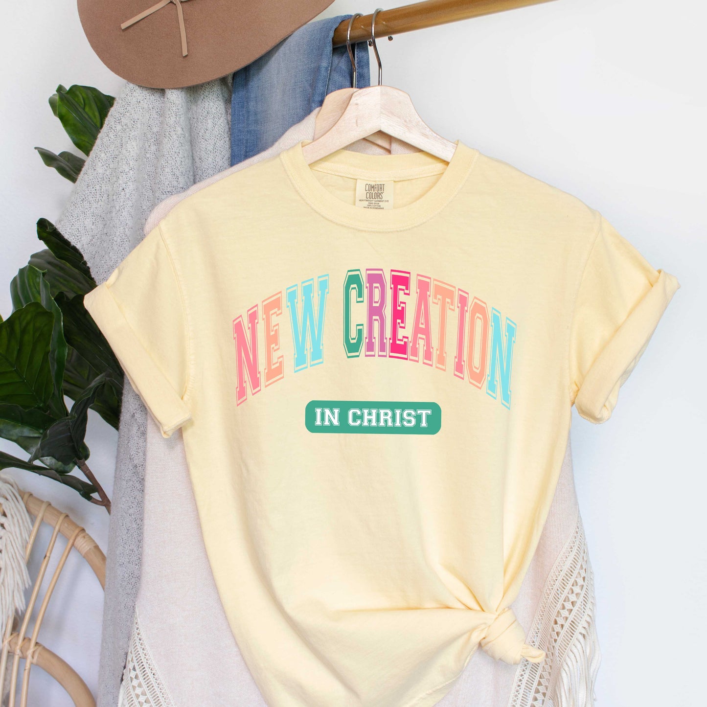 New Creation In Christ Colorful | Garment Dyed Tee