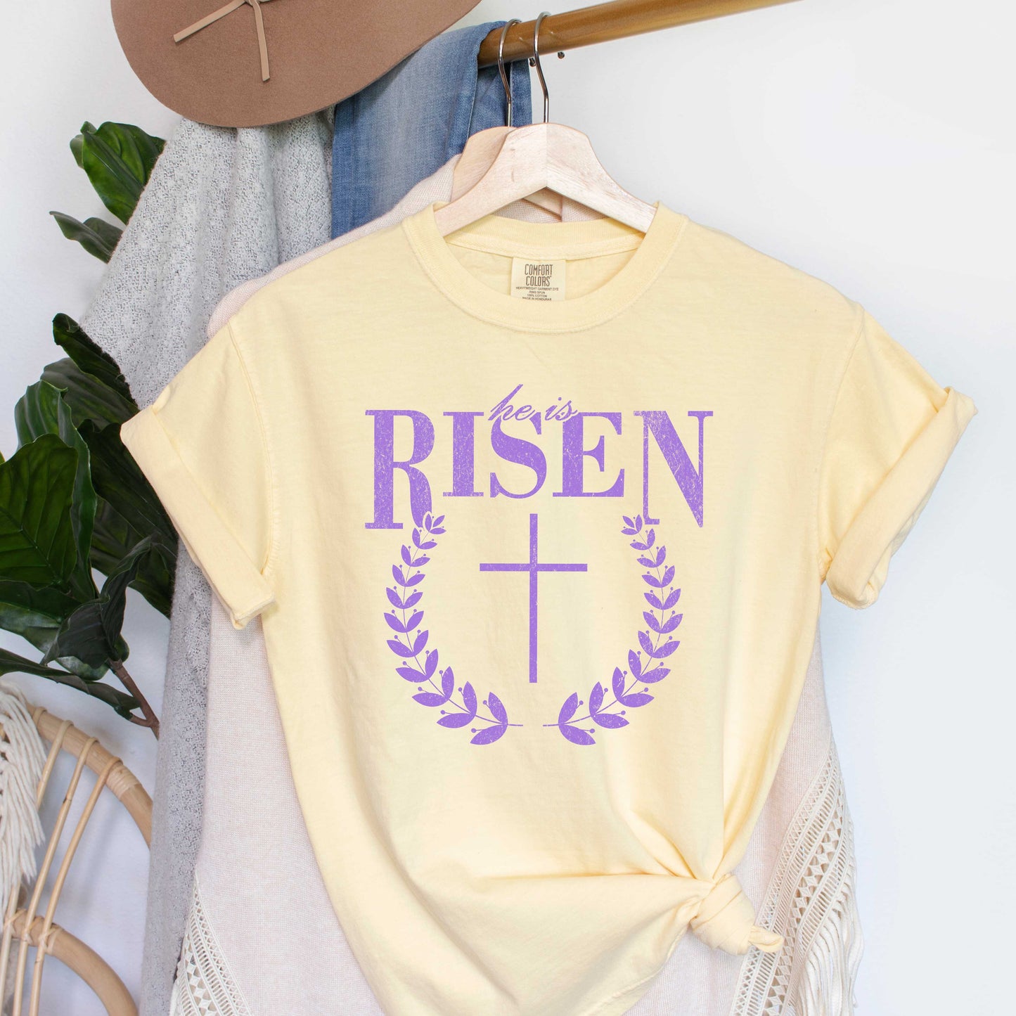 He Is Risen Grunge | Garment Dyed Tee