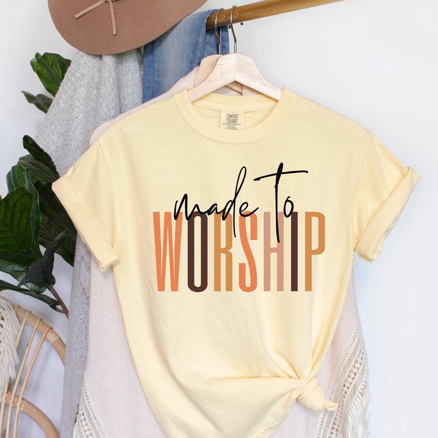 Made To Worship Cursive | Garment Dyed Tee