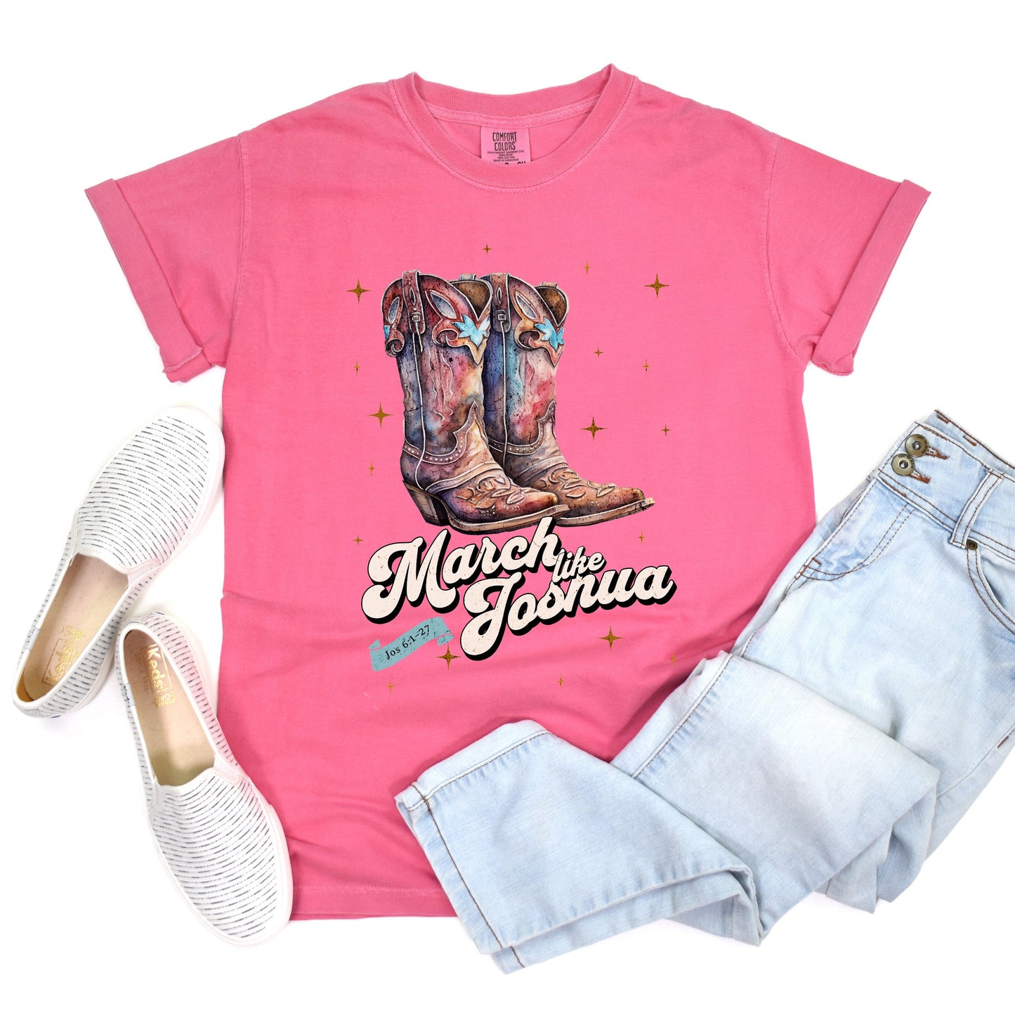 March Like Joshua | Garment Dyed Tee