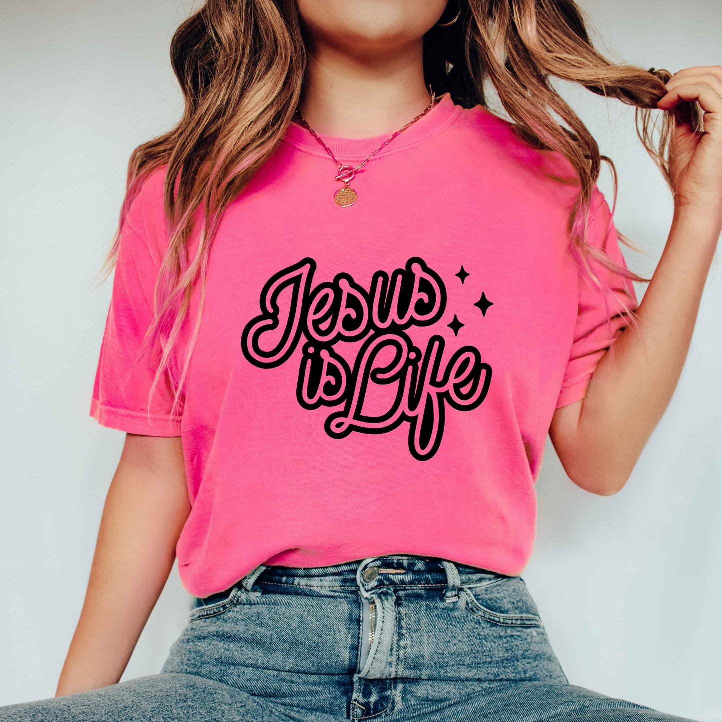 Jesus Is Life | Garment Dyed Tee
