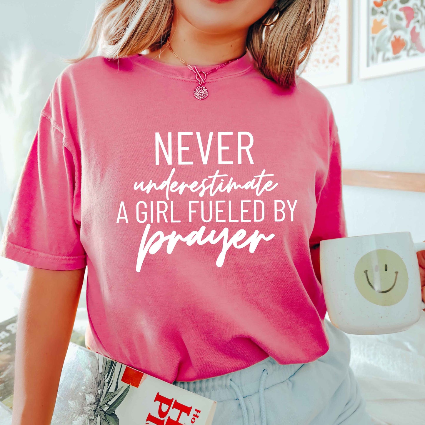 Never Underestimate A Girl  | Garment Dyed Tee