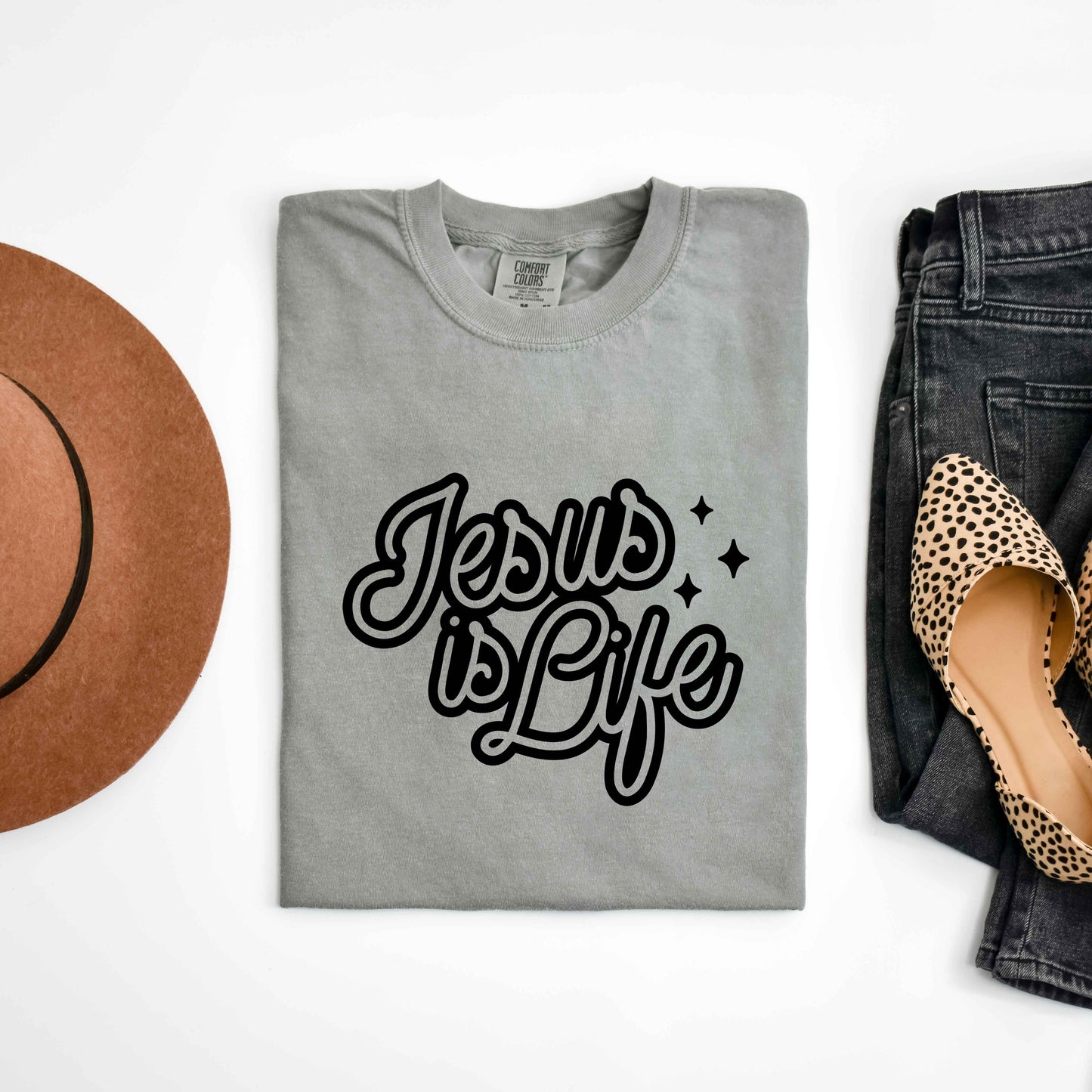 Jesus Is Life | Garment Dyed Tee