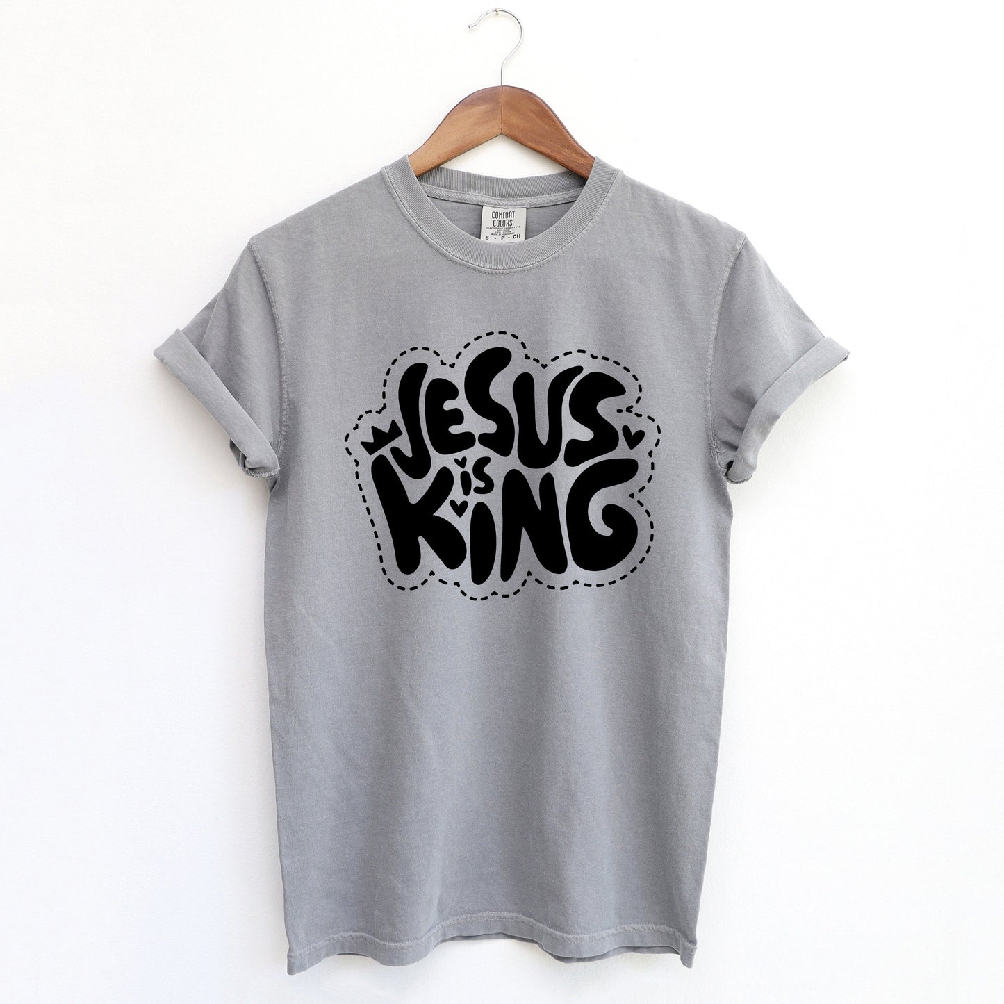 Jesus Is King Hearts | Garment Dyed Tee