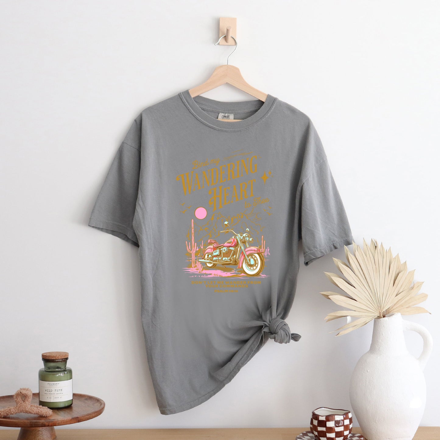 Bind My Wandering Heart Motorcycle | Garment Dyed Tee