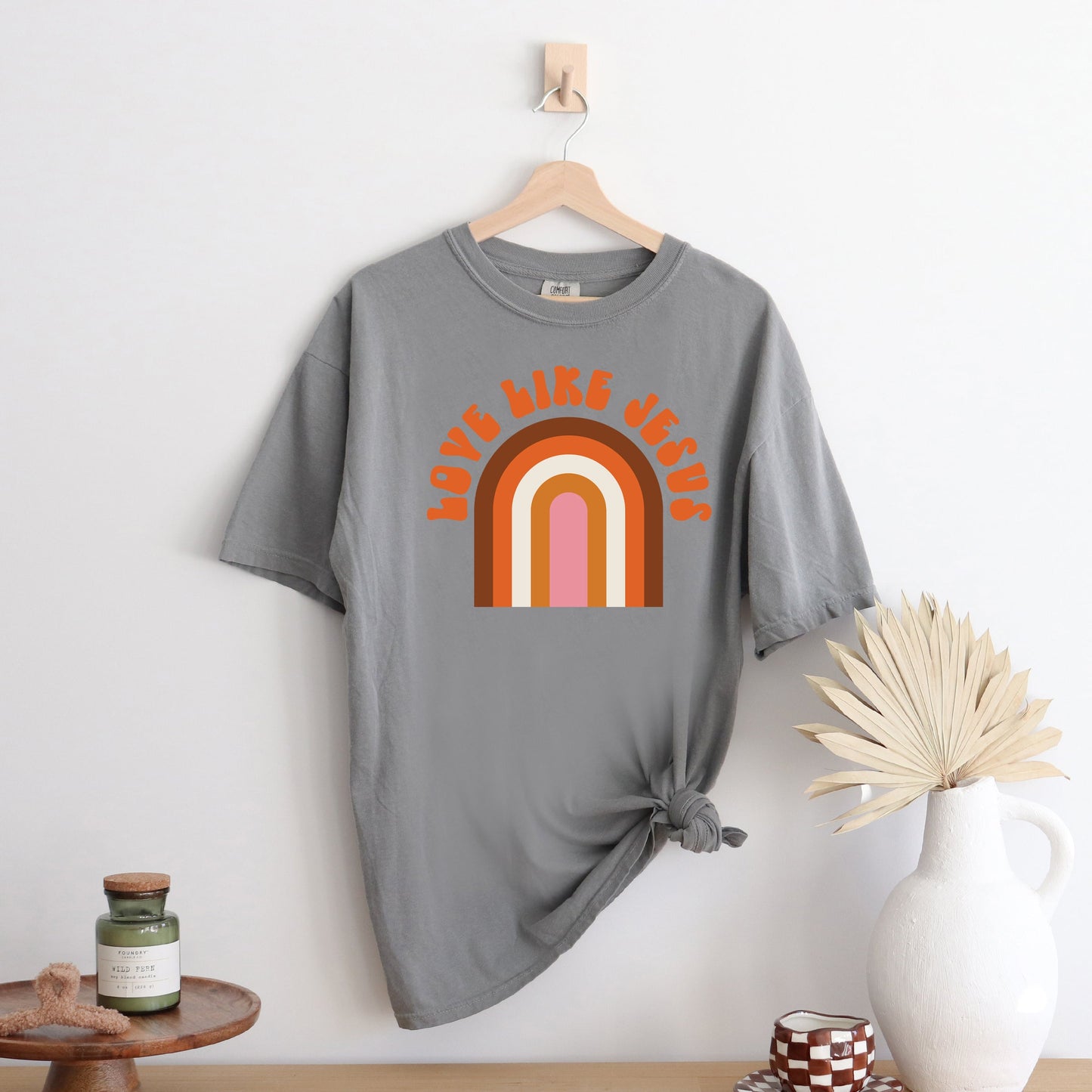 Love Like Jesus Rainbow | Garment Dyed Tee
