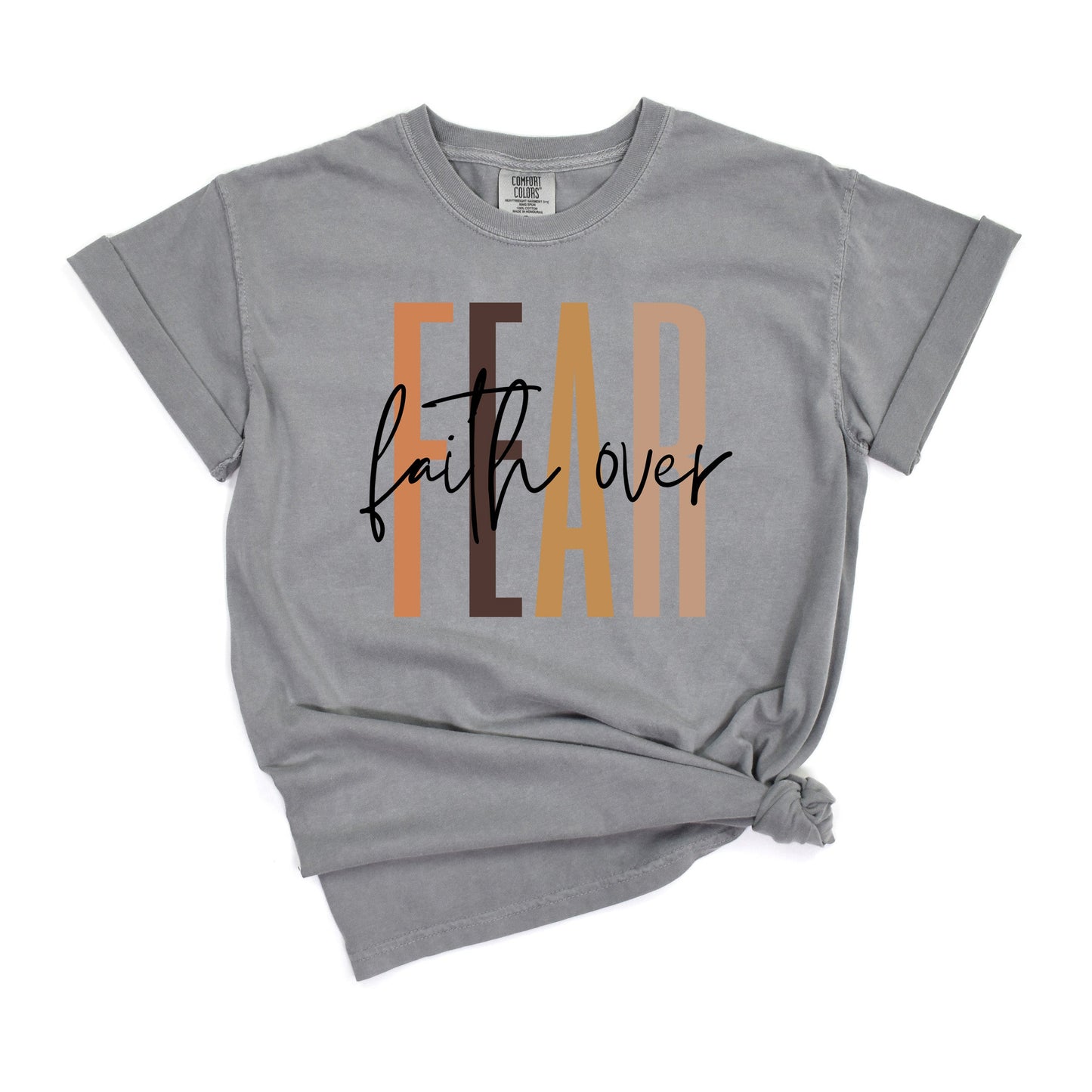 Faith Over Fear Cursive | Garment Dyed Tee