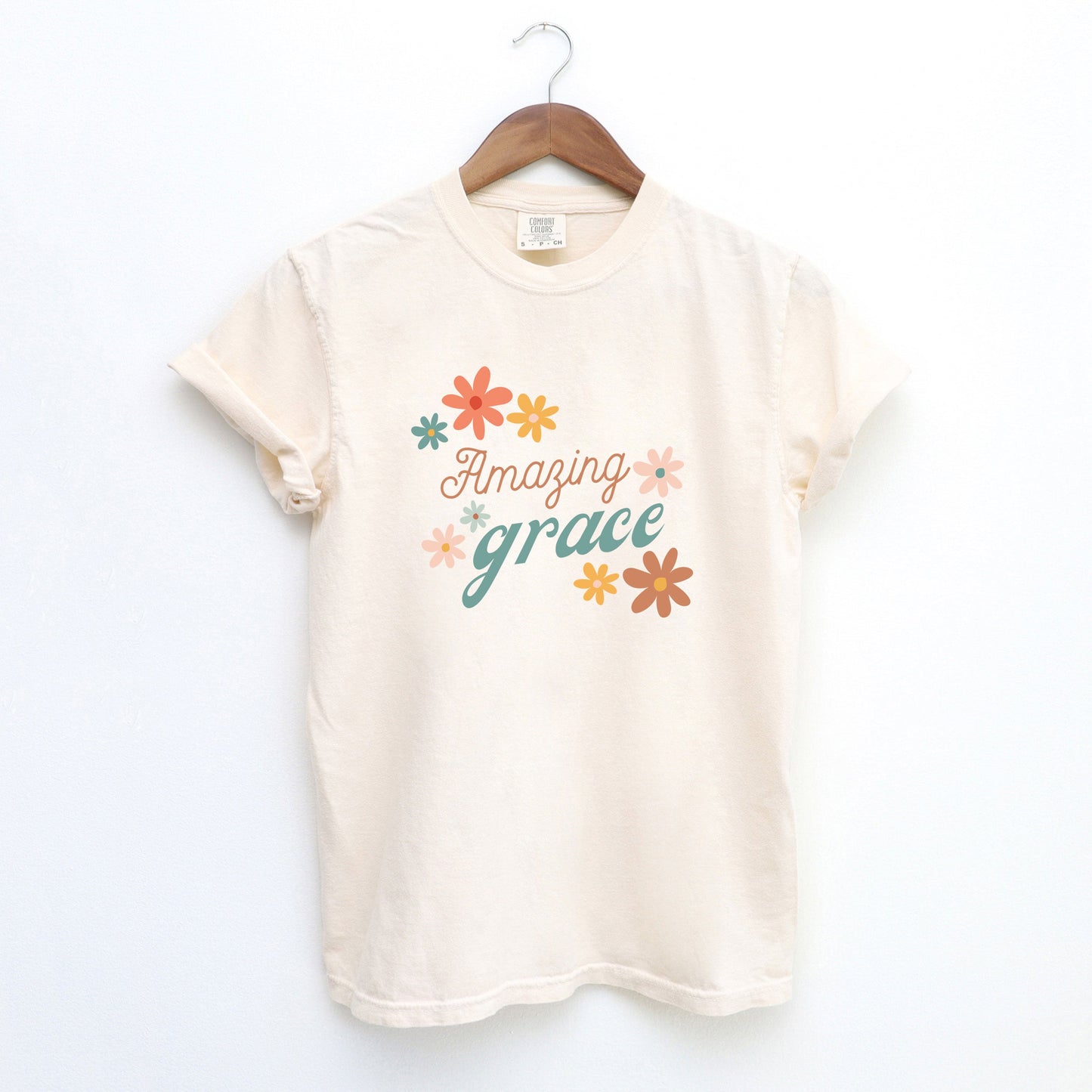 Amazing Grace Flowers | Garment Dyed Tee
