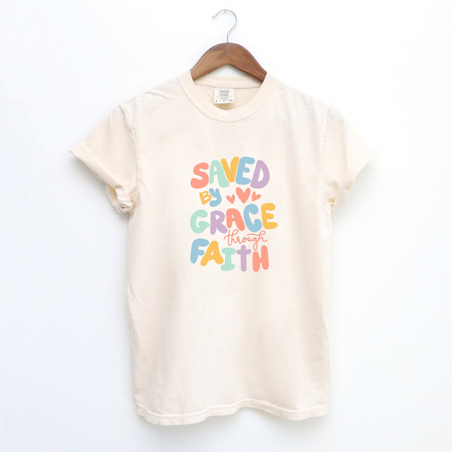 Saved By Grace Hearts | Garment Dyed Tee