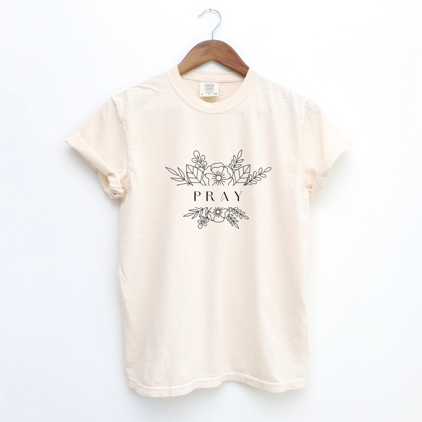 Pray Floral | Garment Dyed Tee