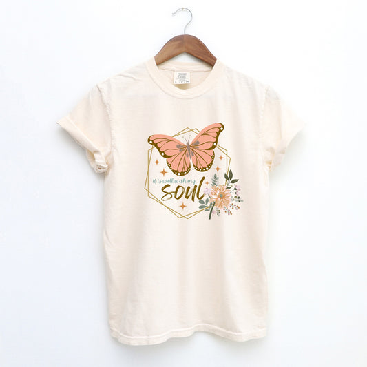 It Is Well Butterfly | Garment Dyed Tee