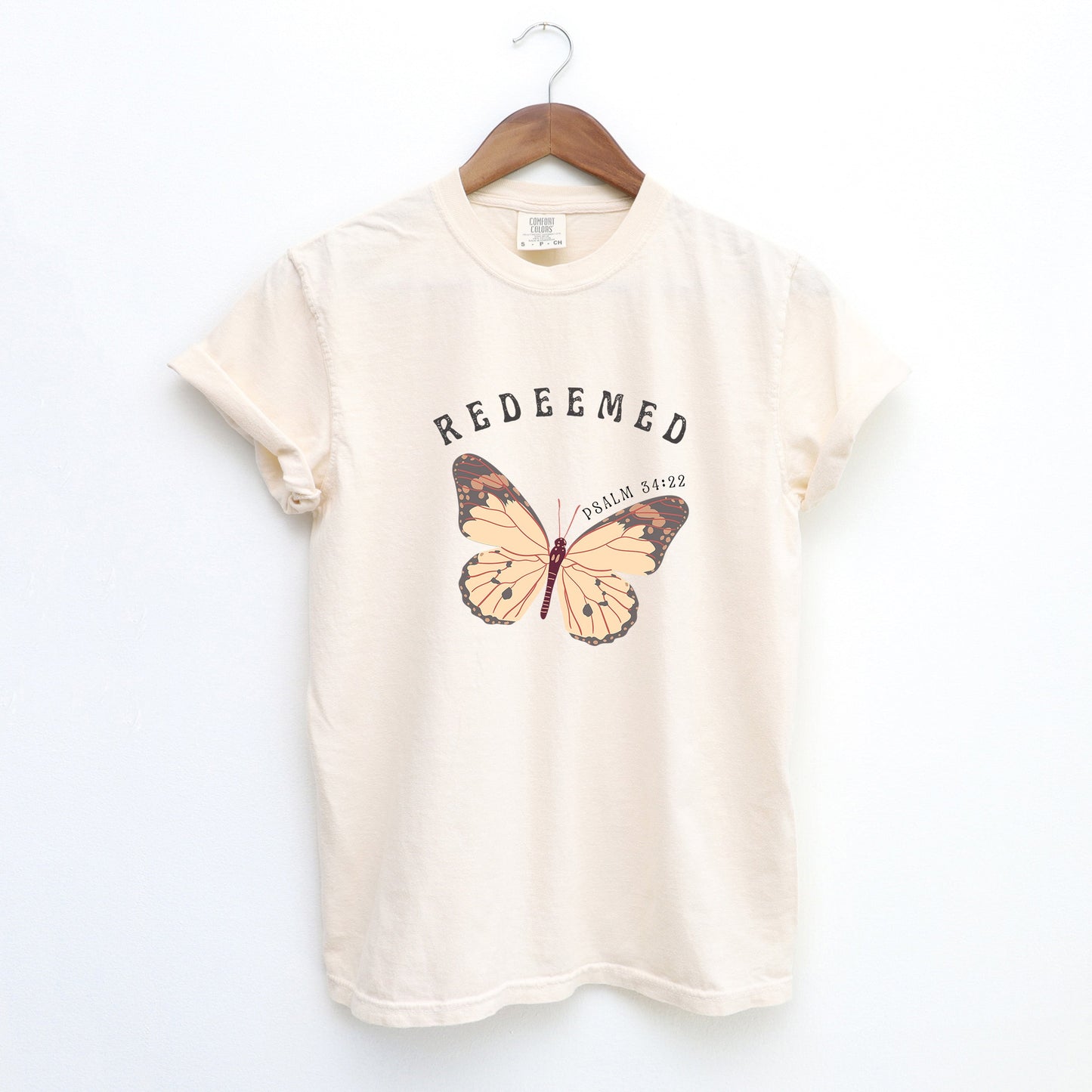 Redeemed Boho Butterfly | Garment Dyed Tee