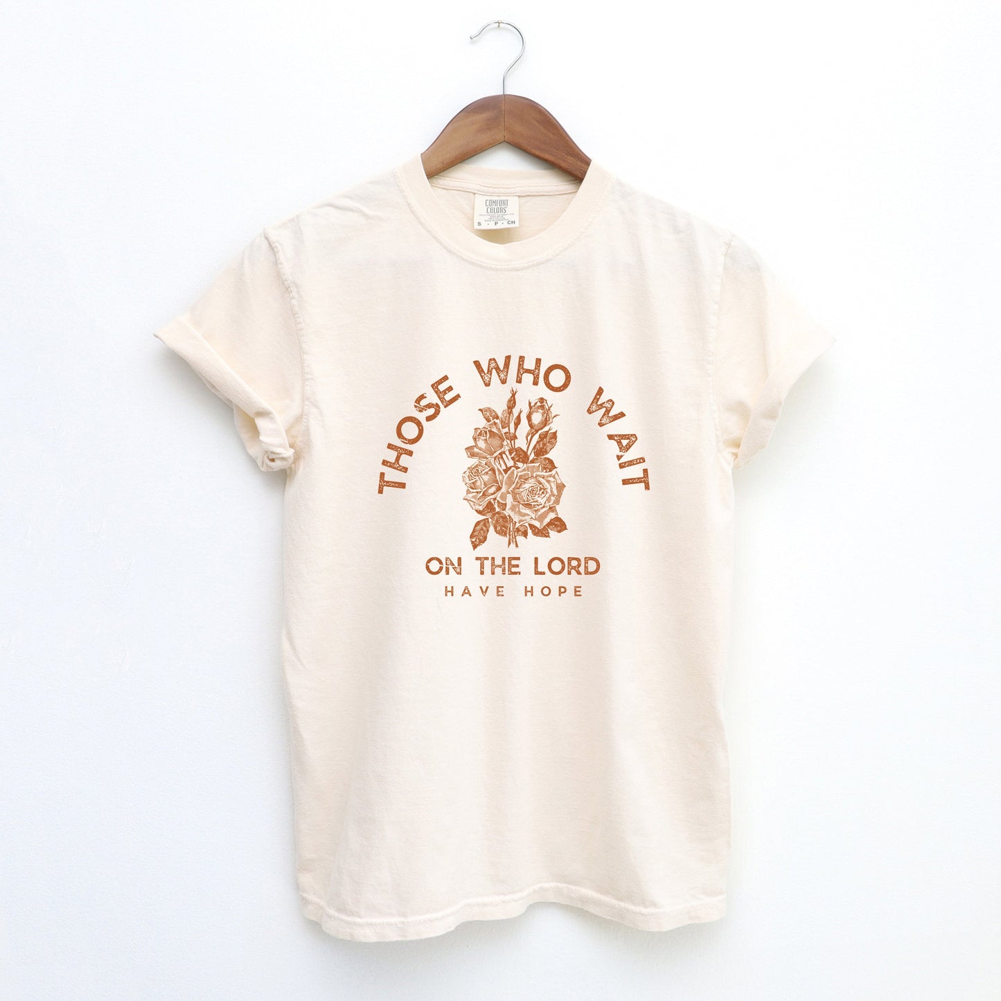Those Who Wait On The Lord Floral | Garment Dyed Tee
