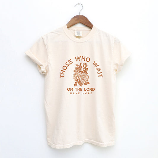 Those Who Wait On The Lord Floral | Garment Dyed Tee