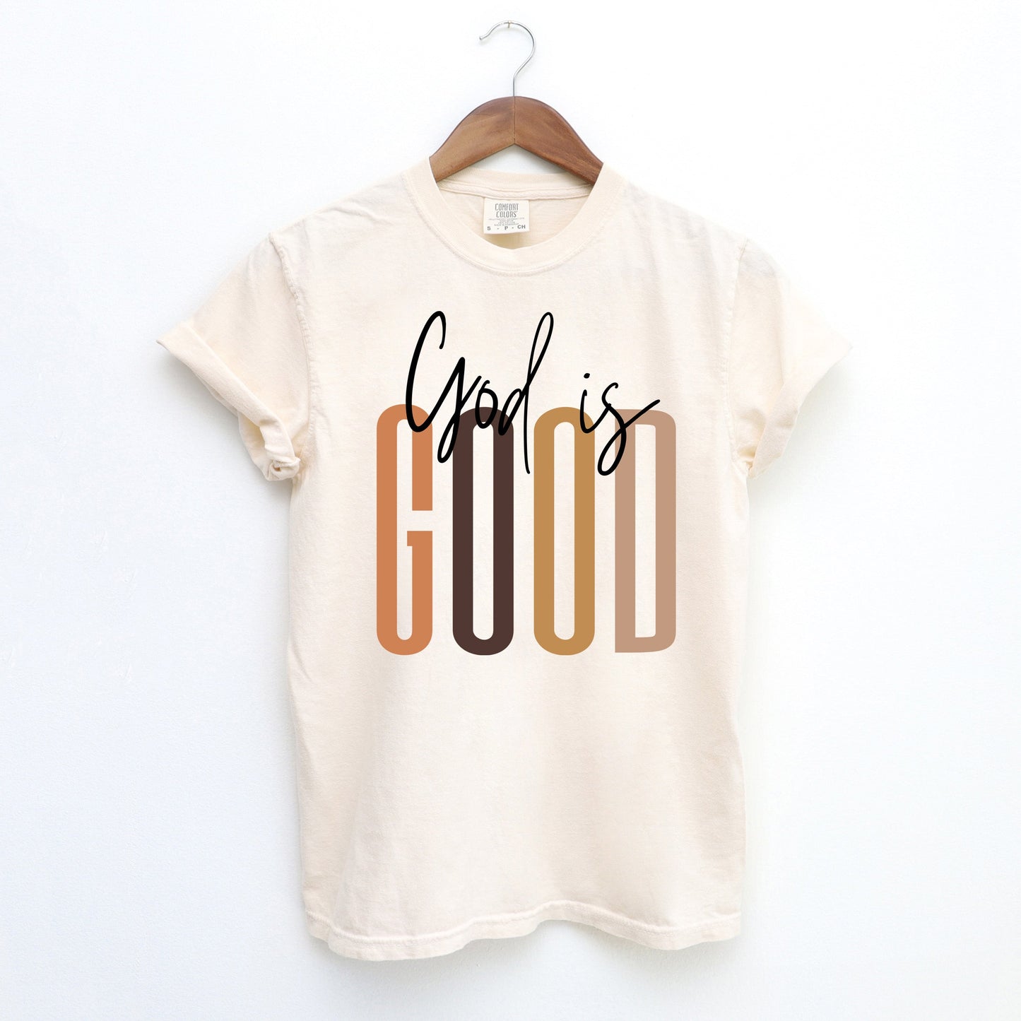 God Is Good Cursive | Garment Dyed Tee
