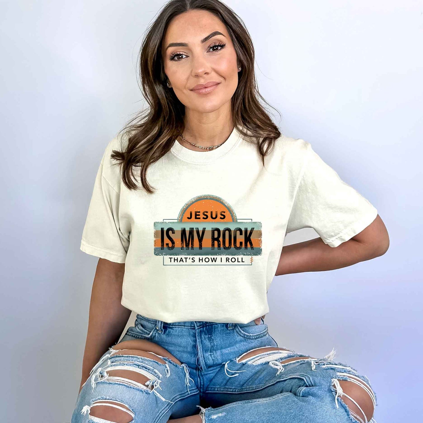 Jesus Is My Rock | Garment Dyed Tee
